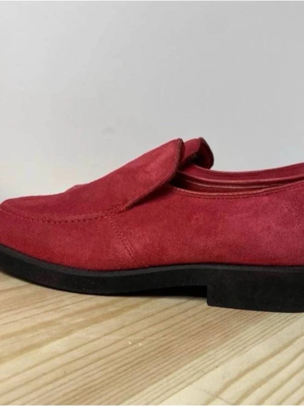 Hush Puppies Suede Loafer Shoes Red Girl's Size 3M